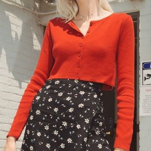 Brandy Melville red athelia knit top